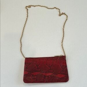 MBUKII red snakeskin Crossbody clutch pouch